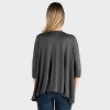24seven Comfort Apparel Maternity Elegant Long Sleeve Open Front Draped Hem Jacket - 2 of 3