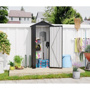 Campcraft Galvanized Steel Shed – Waterproof, Secure Lock, Spacious Interior, Easy Assembly, Two Color Options-Cuddlewood - 1 of 4