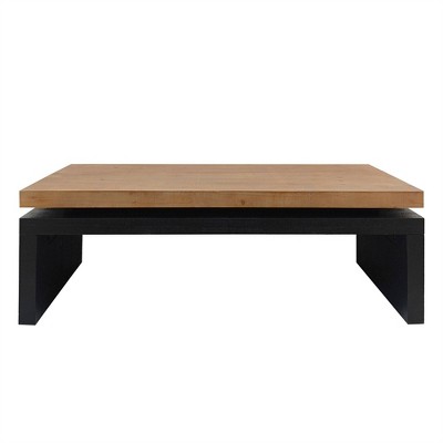 OUTSUPPLY Modern Coffee Table, Floating Top Wood Design, Sleek Living Room Center Table with Durable Wood