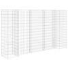 vidaXL Gabion Planter Silver Steel wire 102.4 x 15.7 x 15.7 in - 2 of 4