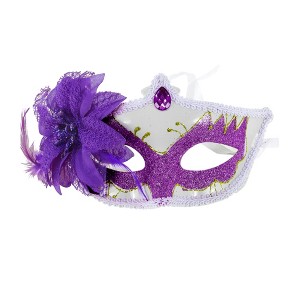 Unique Bargains Halloween Christmas Ball Princess Half Face Party Mask 1 Pc - 1 of 4