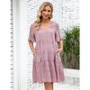 Women's Maternity Casual Dress  Flowy Floral Print, Ruffle leeves - 3 of 4