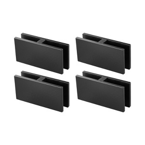 VEVOR Glass Clamp, 4 PCS Rectangle Glass Railing Bracket for 0.31 "-0.47 " Tempered Glass, 304 Stainless Steel Glass Mounting Clamp, 0.2” Thick - 1 of 4
