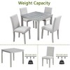 Kumasinova 5-Piece Counter Height Dining Set, Wooden Kitchen Table with Acrylic Crystal Trim & 4 Upholstered Chairs, Table Set, Dining Chairs Set - 3 of 4