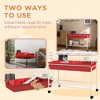 Two-Story Small Animal Cage Removable from Stand, Pet Habitat with Shelf & Wheels, 39" x 20.5" x 36.5" - 4 of 4