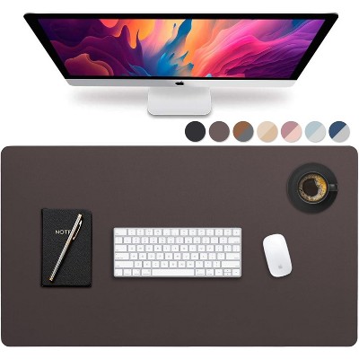 Leather Desk Pad 36" x 20", Vine Creations Office Desk Mat Waterproof Black - Premium Quality - Smooth Mouse Writing Surface