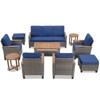 Buenhomino 10-Piece Outdoor Patio Set – 4 Single Chairs, Sofa, 2 Side Tables, 2 Ottomans & Coffee Table, All-Weather Wicker, Beige - 3 of 4