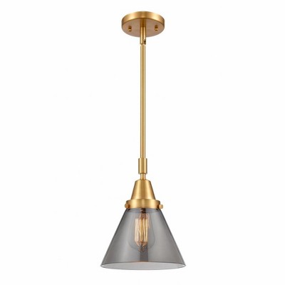 Cone - 1 Light Stem Hung Mini Pendant In Industrial Style-11.13 Inches Tall and 8 Inches Wide