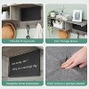 31.5" Coat Rack and Shoe Bench Set, Hall Tree with 10 Shoe Storage Cubbies, 5 Coat Hooks, Multifunctional Entryway Storage Shelves - 3 of 4