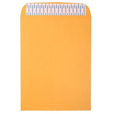 JAM Paper Open End Catalog Envelopes w/Peel and Seal Closure 9.5"x12.5" Manila 13034232C