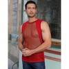 Men's Mesh Tank Top Fishnet Slim Fitted Tank Top Sleeveless Muscle Workout Tee Shirt - 3 of 4