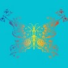 Girl's Design By Humans Rainbow Butterly By AnnArtshock T-Shirt - 2 of 3