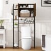 KTMBDW Over The Toilet Storage Cabinet with 4-Tier Side Adjustable Storage Shelves, Bathroom Shelf Over Toilet, Bathroom Storage Cabinet Organizer - 2 of 4