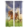 Habitat Photo Real Horses Light Filtering Printed Drapes Displaying Pole Top Curtain Panel Pair Each 37" x 84" Multicolor - 2 of 4