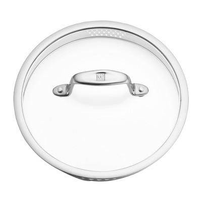 3-Quart Silver Stainless Steel Nonstick Saucepan with Glass Lid