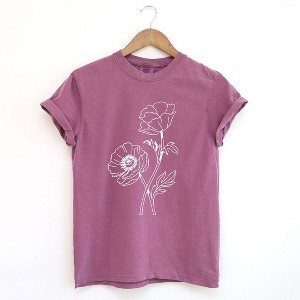 Simply Sage Market Women's Poppy Short Sleeve Garment Dyed Tee - 1 of 4