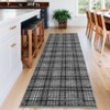 Machine Washable Indoor Modern Geometric Area Rugs Soft Low Pile Mat with Small Checkered Print - 4 of 4