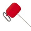 Insten Case Compatible with AirPods Pro - Protective Silicone Skin Cover with Keychain, Red - 4 of 4