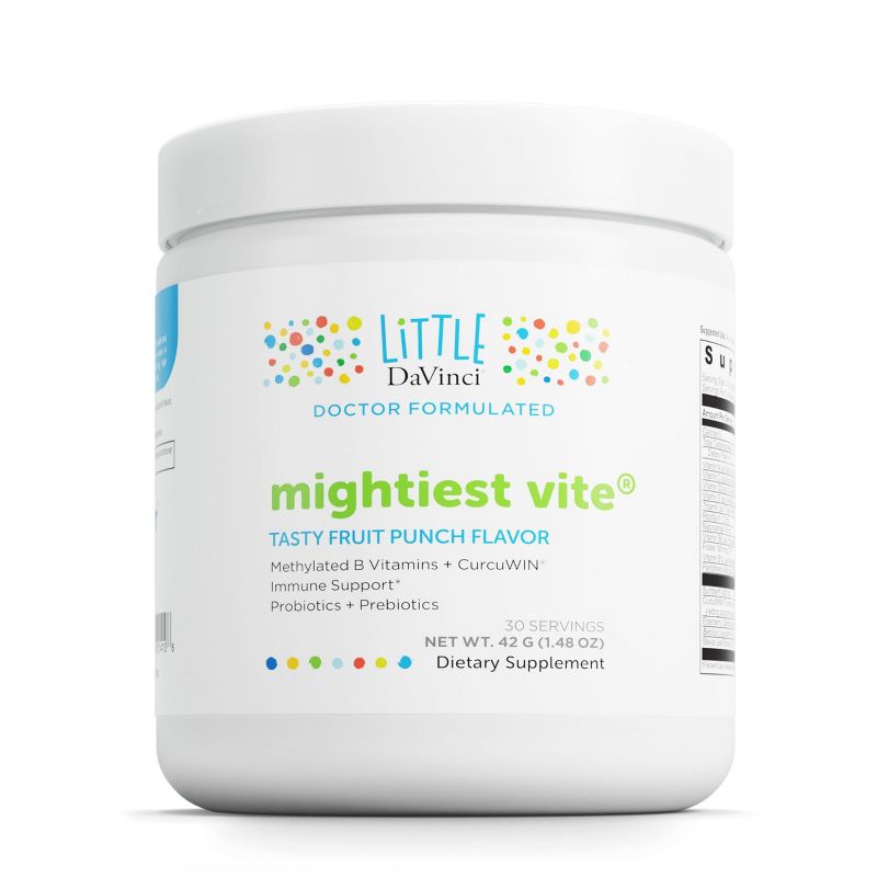 Little DaVinci Mightiest Vite - With Probiotics and Prebiotics - Helps Digestive, Gut Health, Healthy Brain* - Fruit Punch Flavor, 1 of 7