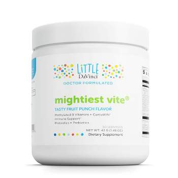 Little DaVinci Mightiest Vite - With Probiotics and Prebiotics - Helps Digestive, Gut Health, Healthy Brain* - Fruit Punch Flavor