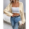 Women's Lightweight Shrug Sweater for Dresses & Tops Long Sleeve Open Front Knit Crop Bolero Cardigan - 2 of 4