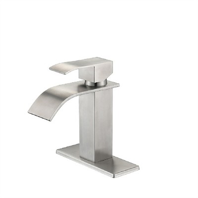 OUTSUPPLY Waterfall Spout Bathroom Faucet,Single Handle Bathroom Vanity Sink Faucet