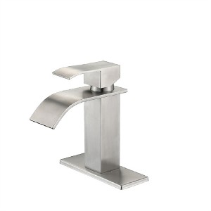 OUTSUPPLY Waterfall Spout Bathroom Faucet,Single Handle Bathroom Vanity Sink Faucet - 1 of 4