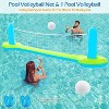 Jasonwell XL 126" Green Pool Toys Set - 3-in-1 Volleyball Net, Basketball Hoop, Ring Toss Game, Inflatable Floats for Pool & Party Fun - 4 of 4