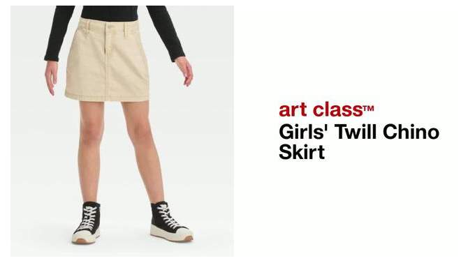Girls' Twill Chino Skirt - art class™, 2 of 5, play video