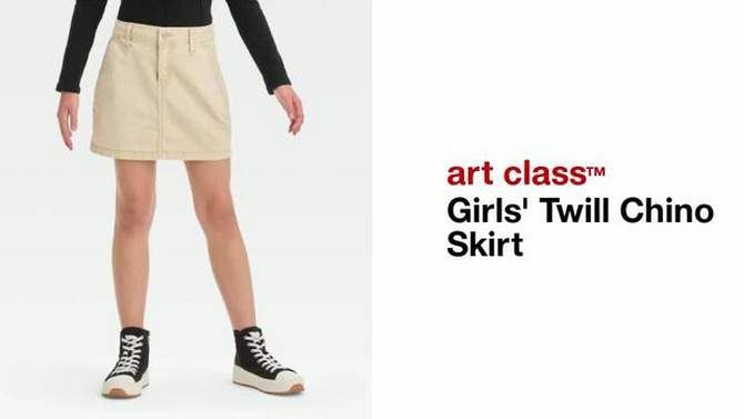 Girls' Twill Chino Skirt - art class™, 2 of 5, play video
