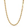 Mens 14k Gold THICK/HEAVY 5mm Diamond-cut Rope Chain Necklace - 2 of 3