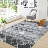 Cozy Chenille Geometric Rug, Foldable & Washable, Kid & Pet Friendly, Durable Edges for Stylish High-Traffic Spaces - 2 of 4