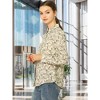 Allegra K Women's Point Collar Long Button Sleeve Button Down Floral Shirt - image 4 of 4