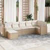 vidaXL 8 Piece Patio Sofa Set with Cushions Poly Rattan - 2 of 4