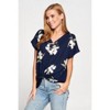 WEST K Women's Leah V Neck Short Dolman Sleeve Front Knob Blouse - 2 of 4