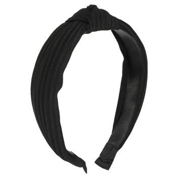 Unique Bargains Textured Cotton Knot Headband Soft Hairband for Women 1.3 Inch Wide 1Pcs
