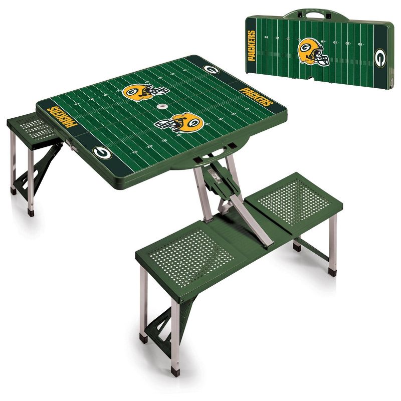 NFL Green Bay Packers Portable Folding Table with Seats, 3 of 5