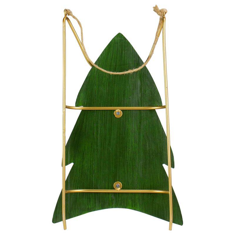 Northlight 18.25" Green Wooden "Believe" Christmas Snow Sled Decoration, 4 of 7