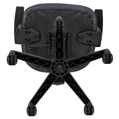 Contemporary Mid-Back Mesh Swivel Task Chair with Pivot Back in Gray