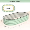 Outdoor Oval Raised Garden Bed with Open Base,Tool-Free Assembly Planter Raised Boxes for Outdoor Vegetables & Flowers - 2 of 4