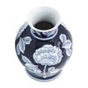 Sagebrook Home Blue and White Ceramic Vase - Contemporary 9" Floral Chinoiserie Vase for Home or Office Decor - 3 of 4