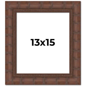 PosterPalooza | 13x15 Wide Bamboo Picture Frame, UV Acrylic, 4 Finishes - Brown, Black, Silver, and Natural - 1 of 4