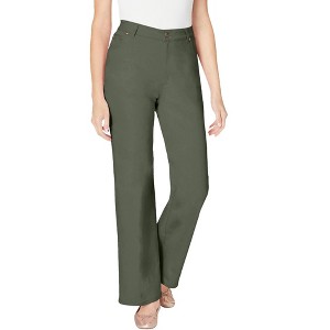 Woman Within Plus Size Tall Wide-Leg Stretch Denim Jean - 1 of 4