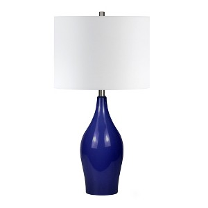 Hudson and Canal 28.25" Tall Porcela Table Lamp with Fabric Shade - 1 of 4