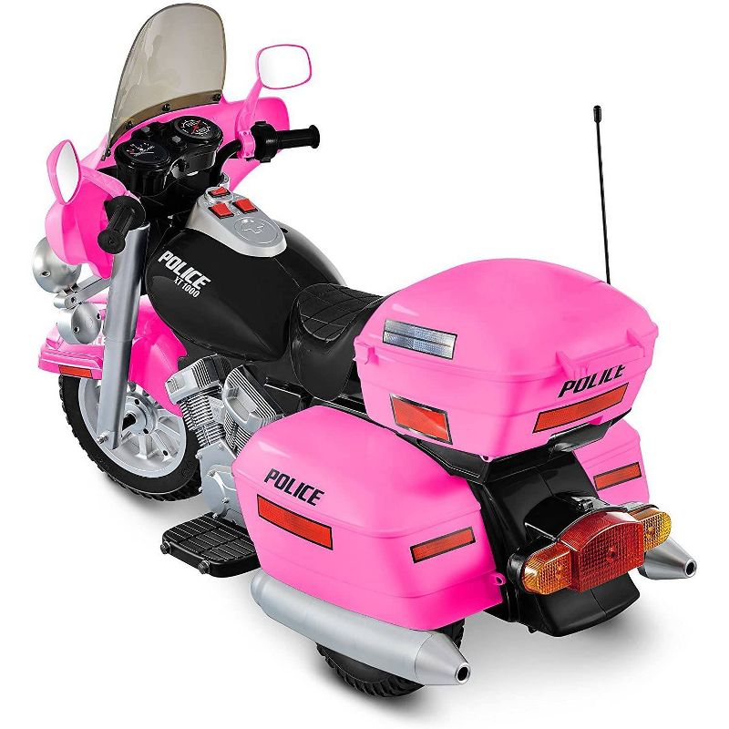 Kid Motorz 12V Police Motorcycle Powered Ride-On - Pink, 3 of 6