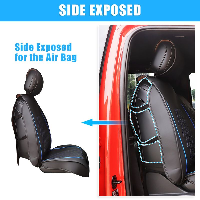 Unique Bargains Front Rear Seat Protector Pads for GMC Sierra 1500 5 Pcs, 4 of 7