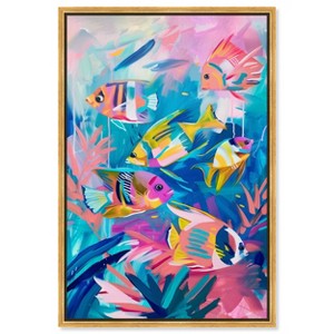 Art Remedy Colorful Sea Life Colorful Coastal Wall Art Framed - 1 of 4