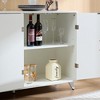 ORRD Ivory White Sideboard Buffet Cabinet with 4 Doors & Removable Shelves, Modern Storage for Living & Dining Room - 4 of 4