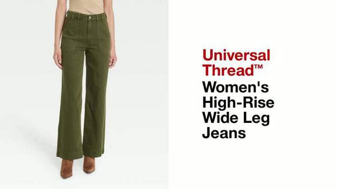 Women's High-Rise Wide Leg Jeans - Universal Thread™, 2 of 8, play video