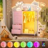 Aheaplus 45''W Rollway Dresser with 5 Fabric Drawers, Closet Storage with Charge Station - 3 of 4